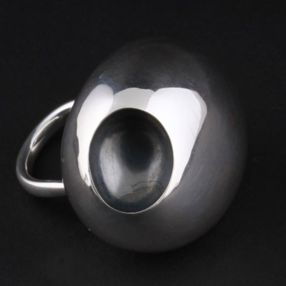 Georg Jensen Sterling Silver Cave Ring  - Picture 3 of 4